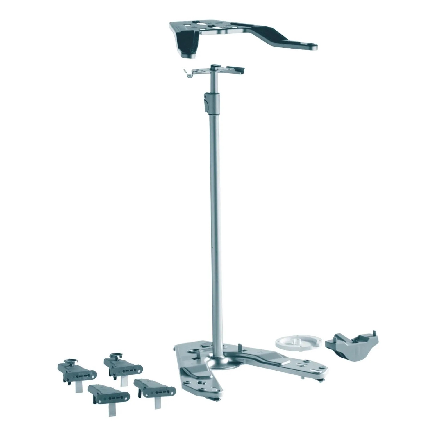 Kesseböhmer REVO 90 Silbergrau mit ARENA Classic Tablaren Eckschrankbeschlag