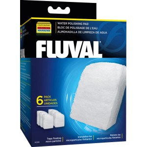 Fluval Feinfilterpads, 6 Stück, für klare Aquarien. Filter für Außenfilter im Karton.