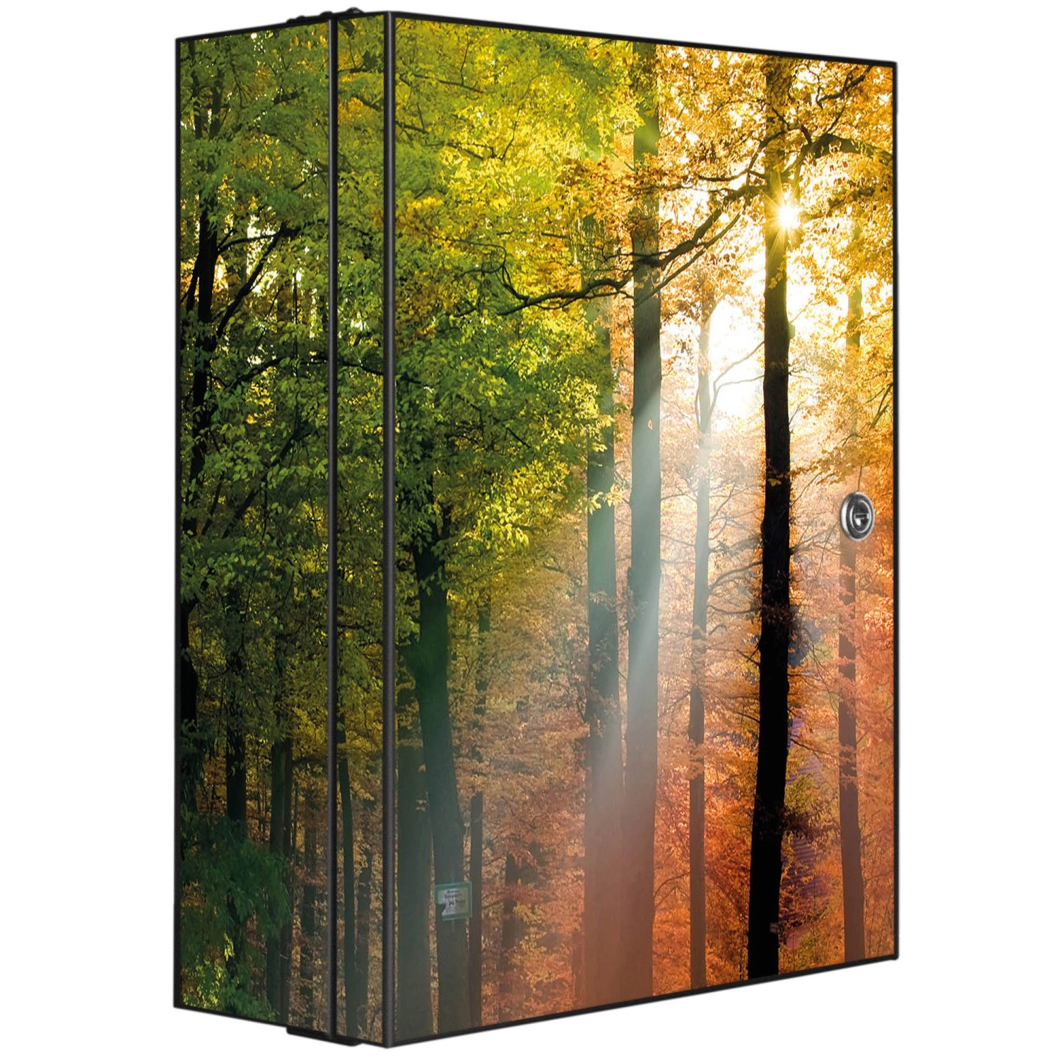 Banjado XXL Medizinschrank Abschliessbar 35x46x15cm Arzneischrank Anthrazit günstig online kaufen