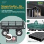 Sekey Garten Plattformwagen mit Luftreifen, abnehmbare Seitenteile, Tragkraft 300kg. Ideal für Camping & Zubehör.