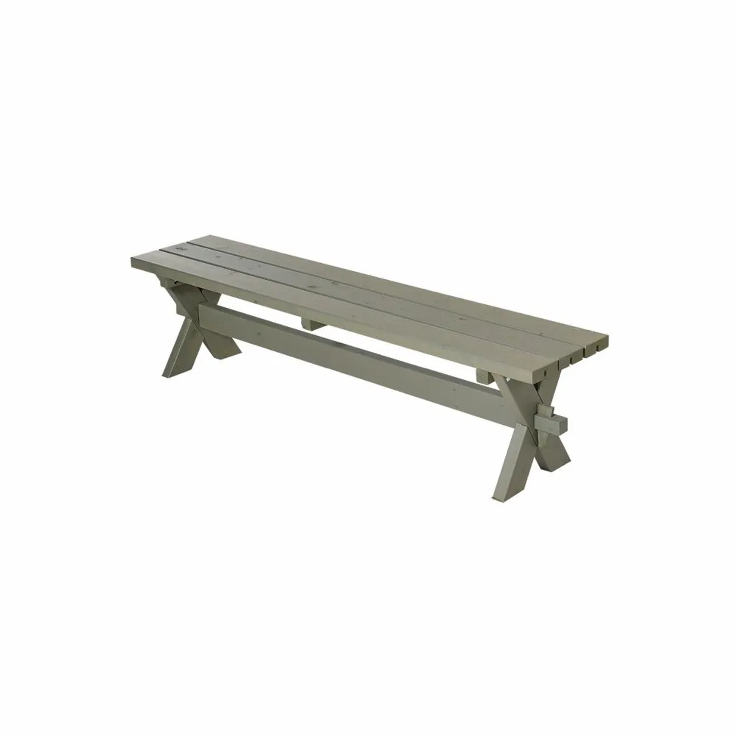PLUS Nostalgie Gartenbank 177 cm Graubraun