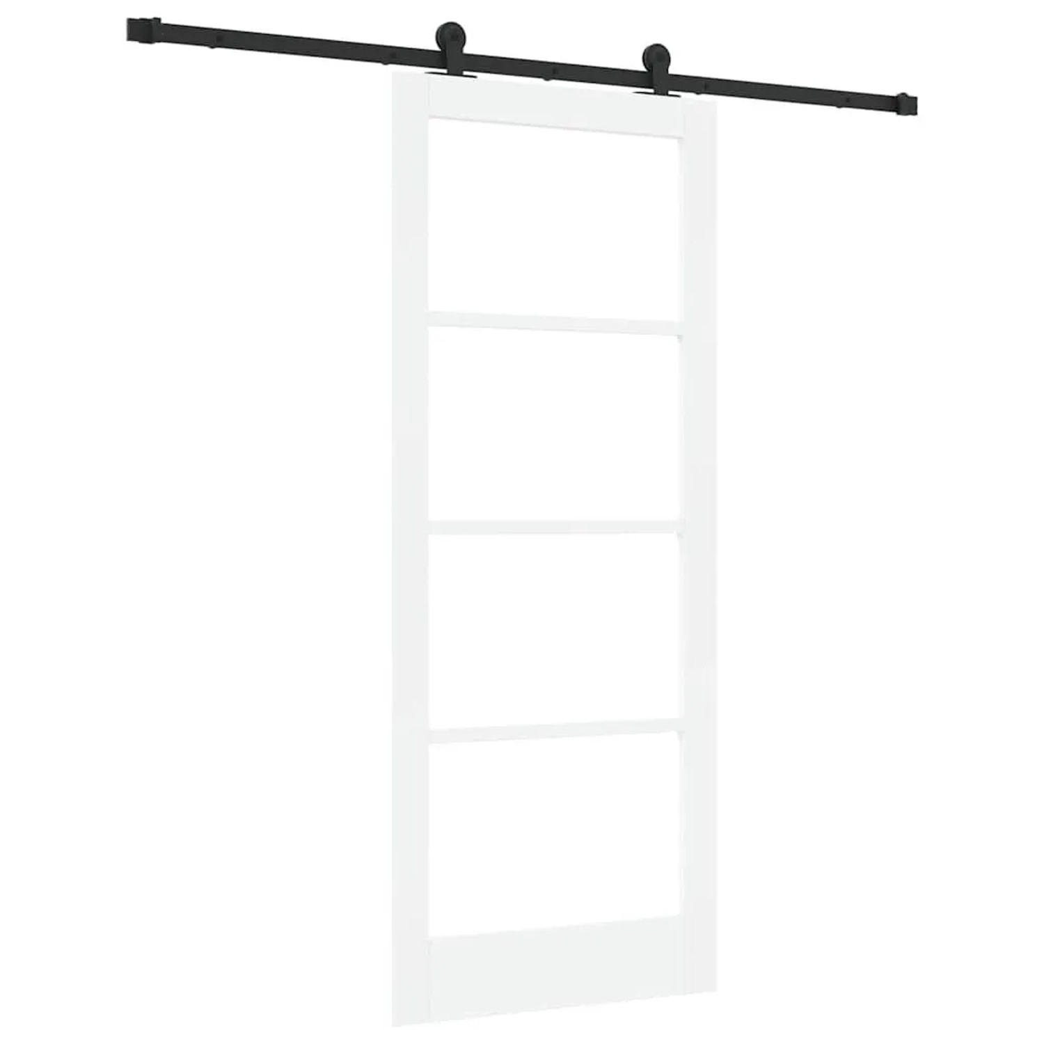vidaXL Schiebetür ORKDAL Weiß und Schwarz 83 x 202 cm 3332026