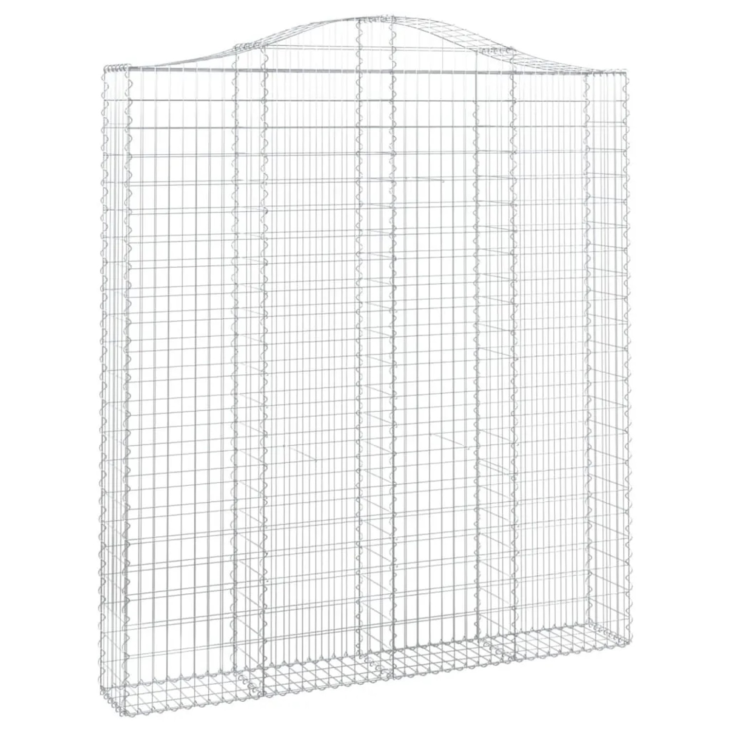 vidaXL Gabione mit Hochbogen 200x30x220/240 cm Verzinktes Eisen 153391
