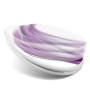Banjado WC-Sitz mit Absenkautomatik, Motiv Violet Element. Weißer Duroplast Toilettendeckel mit lila Muster.