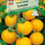 Sperli Tomaten Goldene Königin Samen, goldgelbe Tomaten auf der Packung.