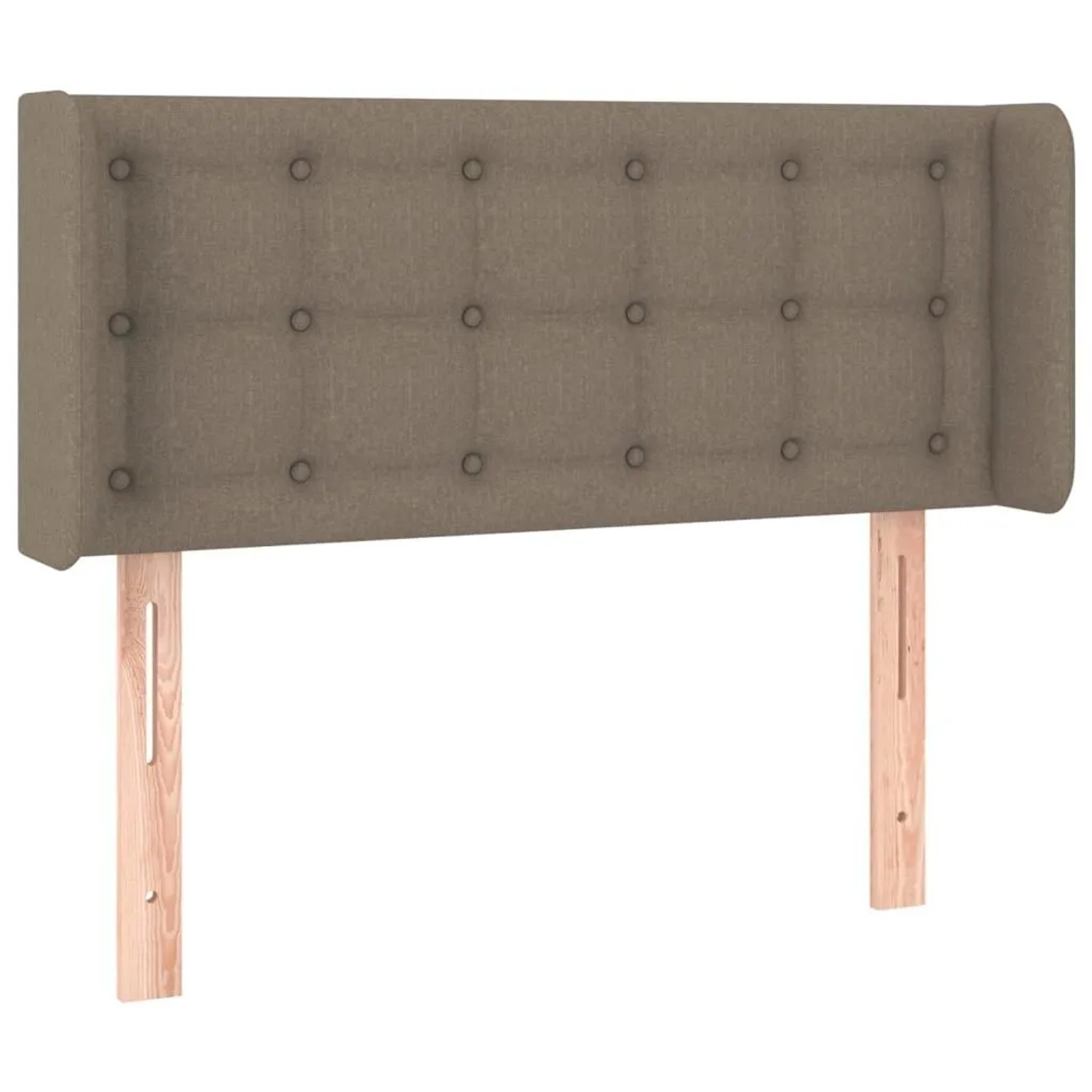 vidaXL Kopfteil mit Ohren Taupe 93x16x78/88 cm Stoff 3119188