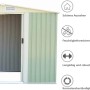 Costway Metall Gerätehaus Gartenhaus 205x257x175,5cm Grün_5