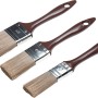 LUX Flachpinsel-Set, 3 Holzlasur-Pinsel mit Borsten in 30, 40, 50 mm Breite.