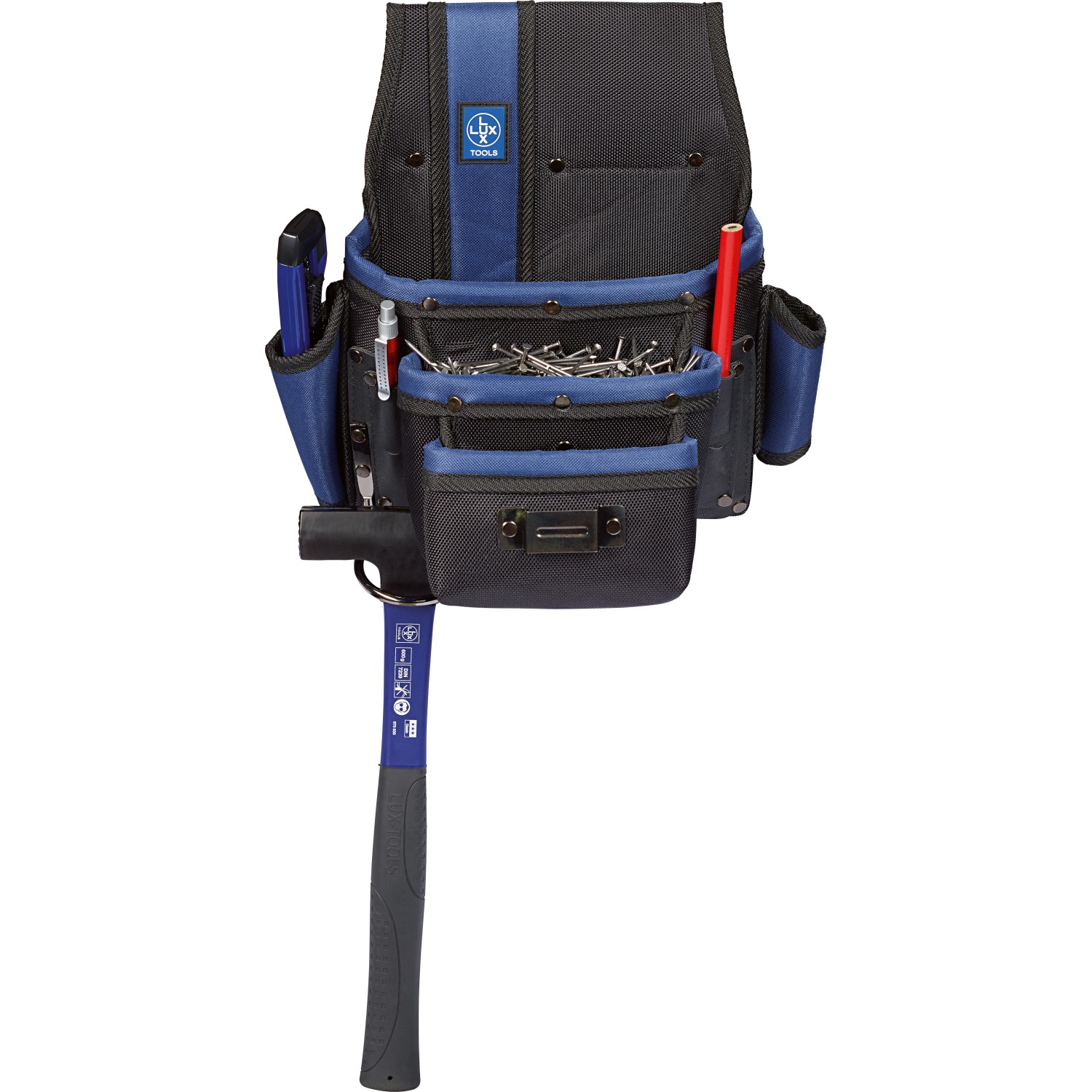 LUX Nageltasche aus Nylon mit 3 Fächern und Werkzeug.