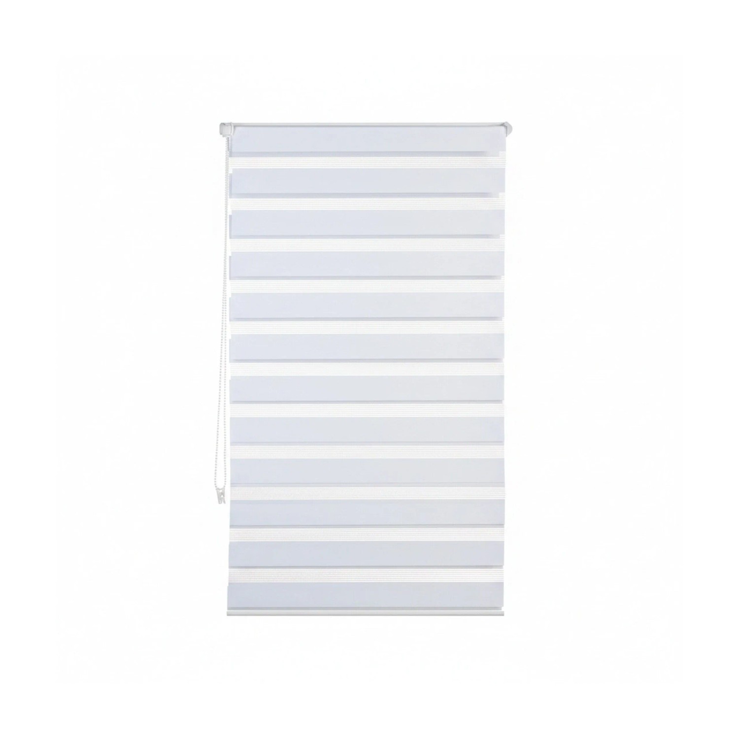 Relaxdays Doppelrollo Klemmfix Aluminium Polyester Weiß Ohne Bohren 80 cm x 150 cm