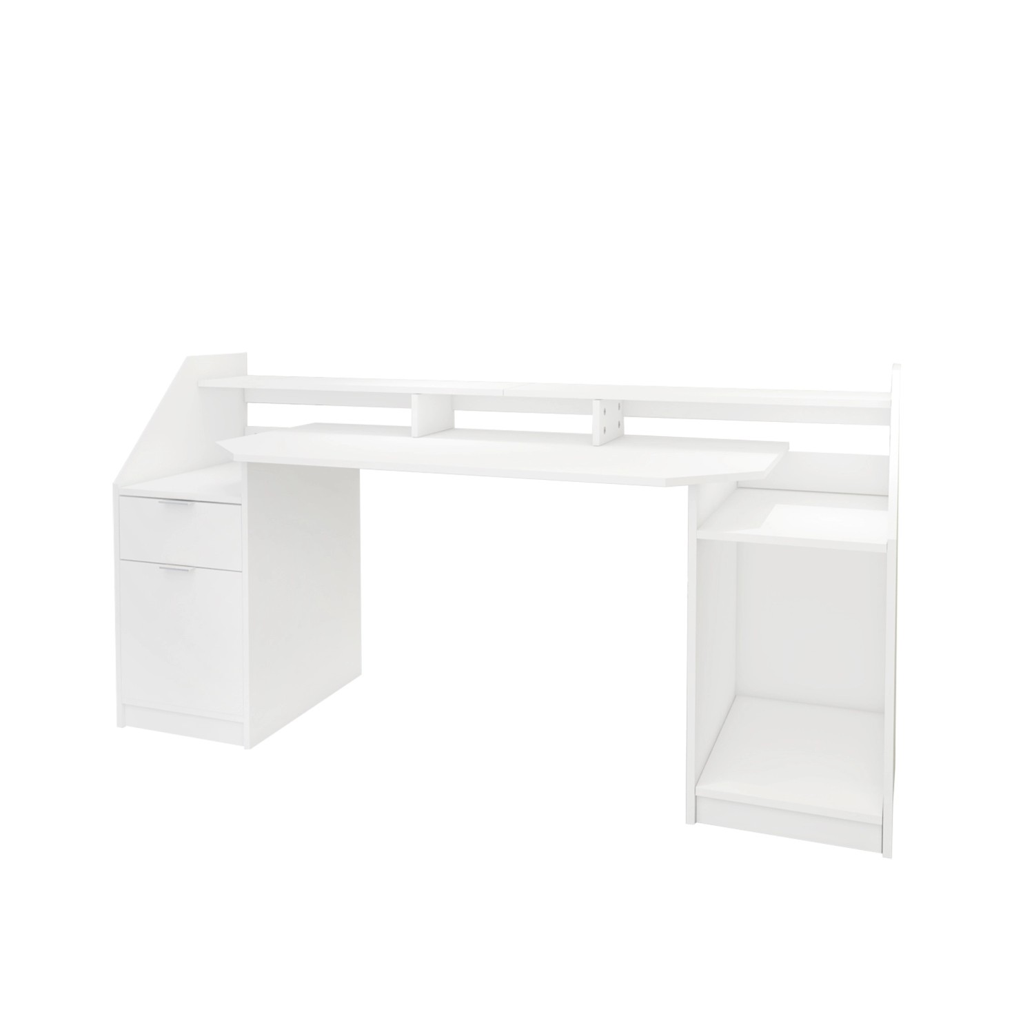 ML-Design Computertisch mit Schublade Tür 179,8x90,6 cm Weiß aus Holz günstig online kaufen