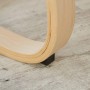 Detailaufnahme: Holzgestell des grauen Homestyle4u Relaxsessels. Loungesessel mit Schichtholz und Metallrahmen.