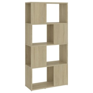vidaXL Bücherregal Raumteiler Sonoma-Eiche 60x24x124,5cm Holzwerkstoff 809083