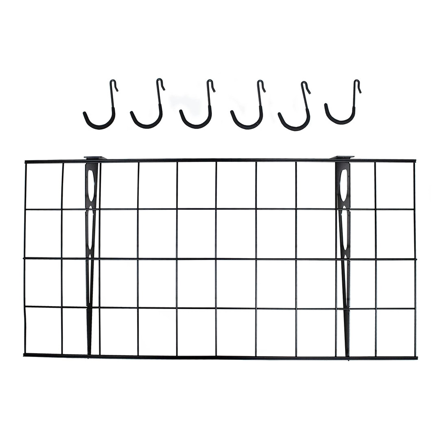 Ar Shelving Metall-Wandregal 90 x 45 mit 6 Haken günstig online kaufen
