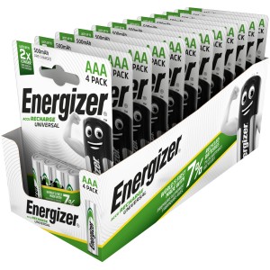 Energizer Akku Universal AAA Micro 500 mAh, 4er-Pack. Wiederaufladbare Batterien für Standardgeräte.
