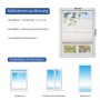Infografik: Sekey Doppelplissee Day&Night, Montage, Maße und Fensterarten für den Fenstervorhang.
