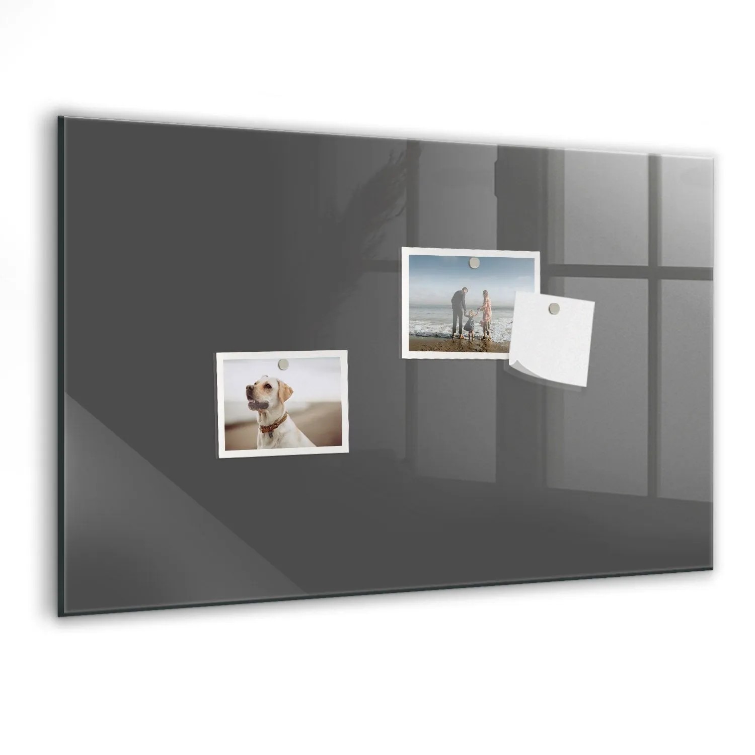Tulup Magnettafel Aus Glas Grau 60x40 cm Whiteboard Magnetisch Glas Weißer Marker Magnettafel Modern Glas