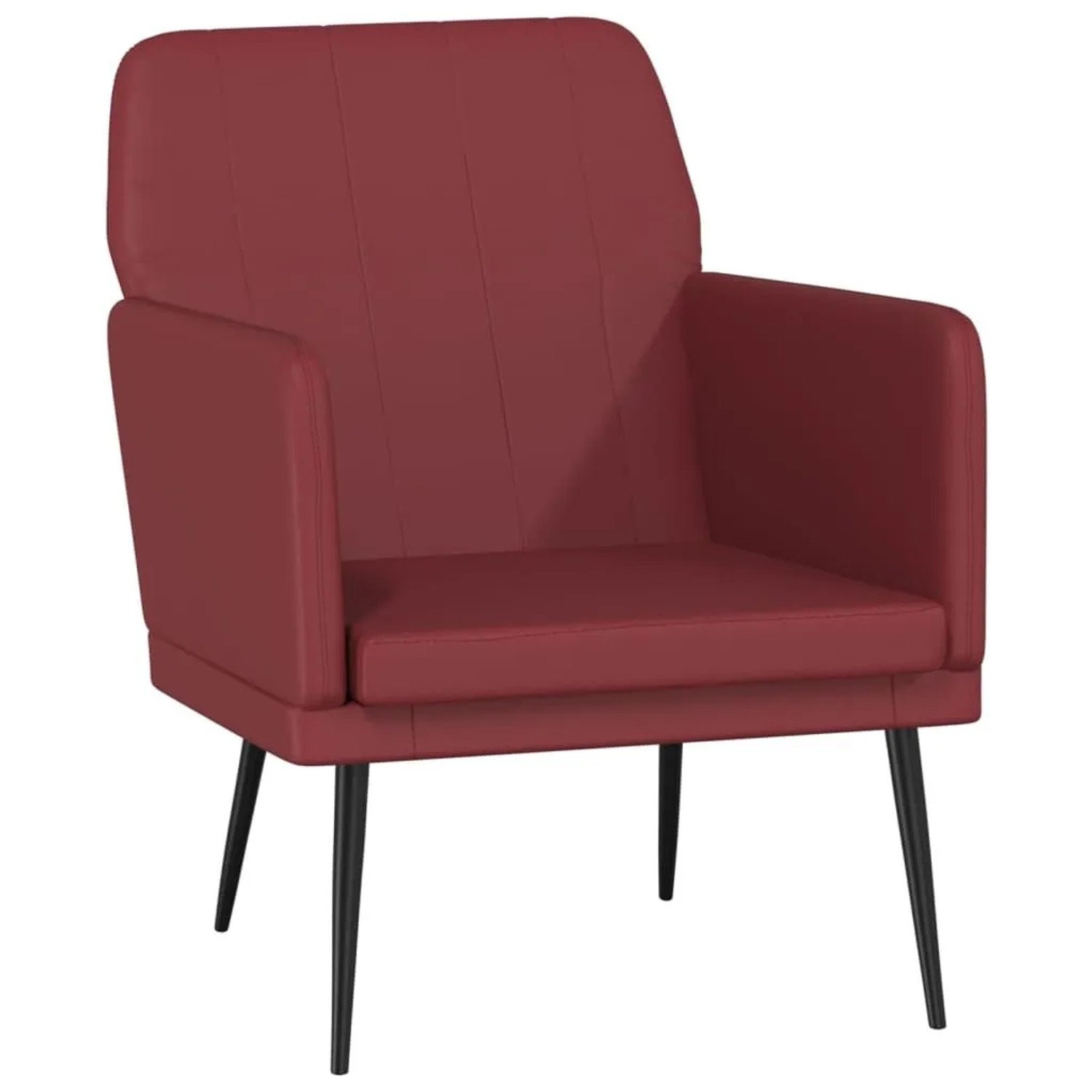 vidaXL Sessel Weinrot 61x78x80 cm Kunstleder 351396