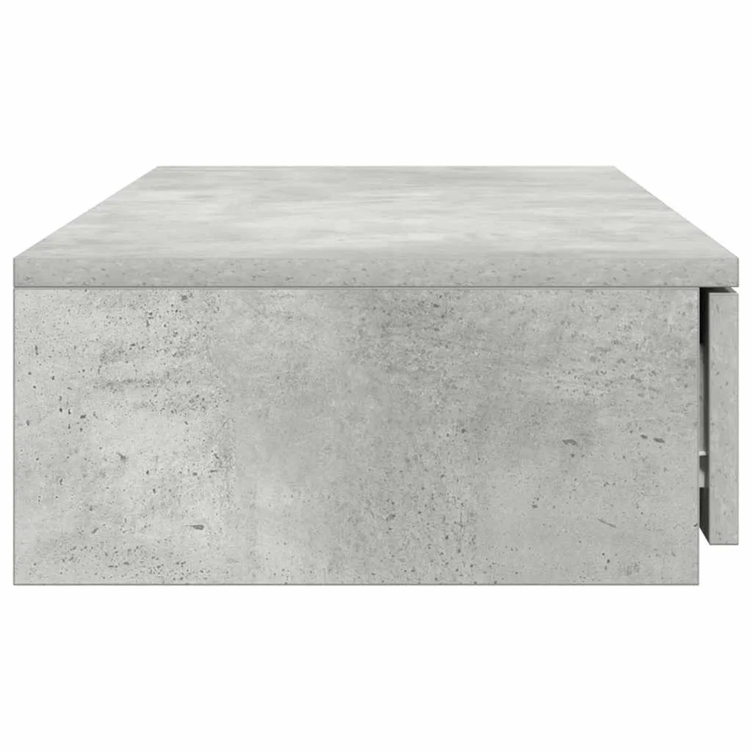 vidaXL Bettschublade in Betongrau, Holzwerkstoff, Nachttisch mit Schublade, 90x36,5x16,5 cm.