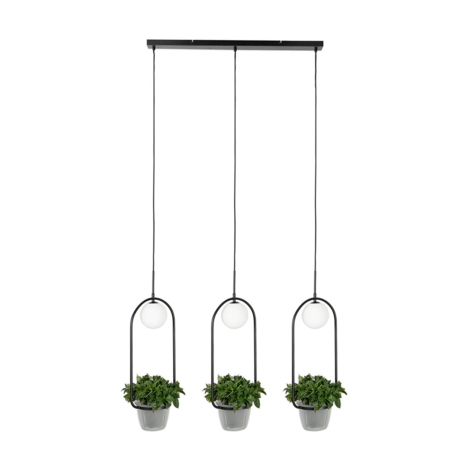 Lindby Pendelleuchte Orna 10012287 Modern in Schwarz aus Metall 3-flammig G günstig online kaufen