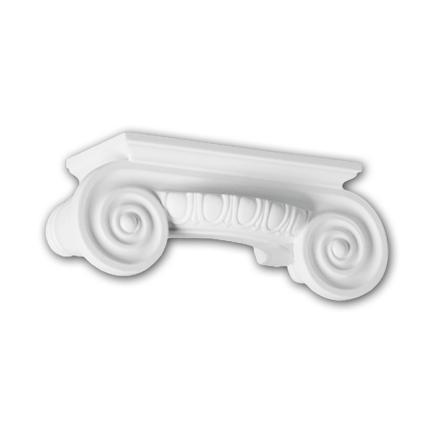 PROFHOME 115009 Halbsäulen Kapitell Säule Zierelement Stuckdekor 23,4 cm x 9,3 cm x 9,3 cm Weiß