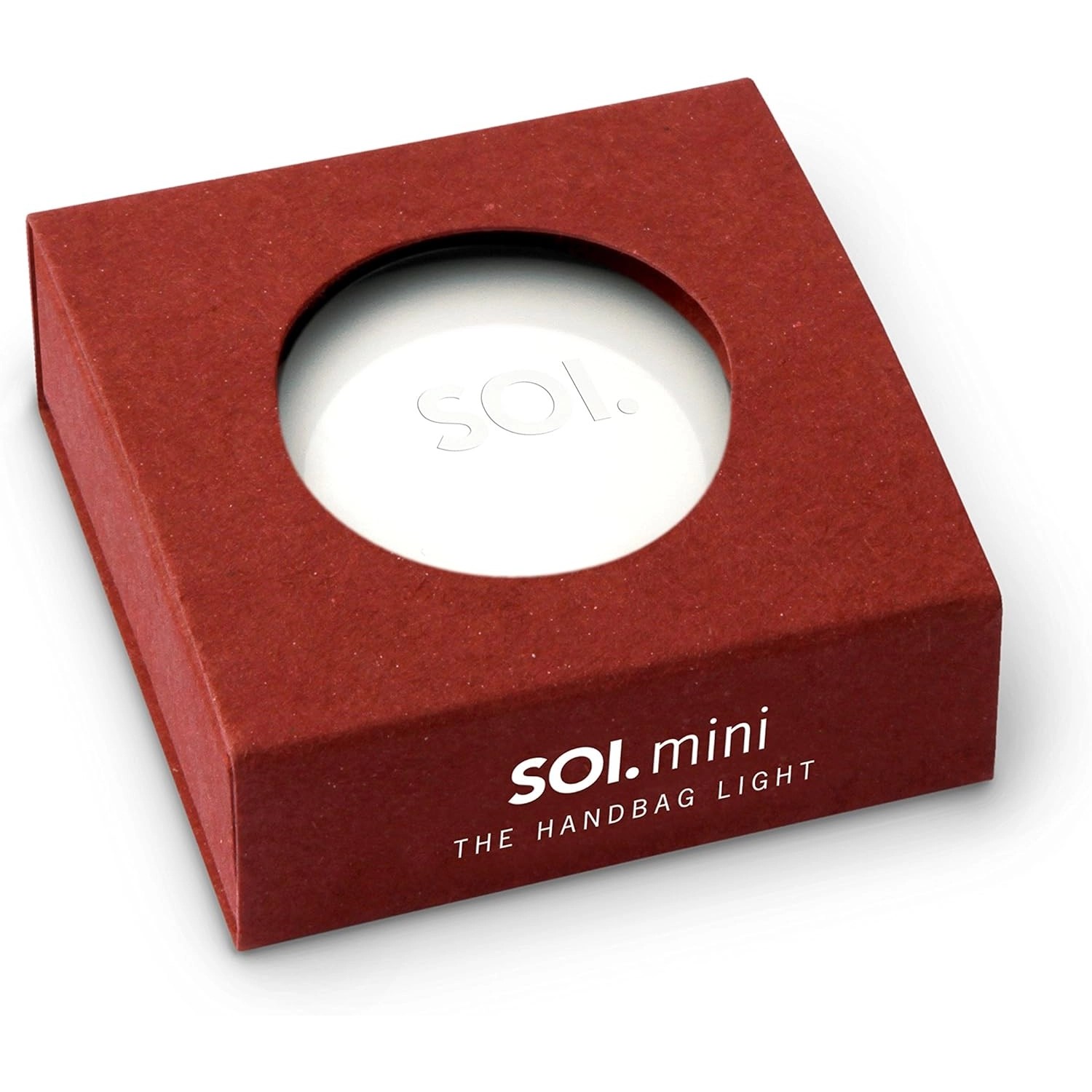 Brainstream SOI.mini Taschenlampe in roter Verpackung.