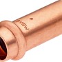 Kupfer Press-Absatznippel, 18 mm auf 15 mm, für Kupferrohre und Trinkwasserinstallation.