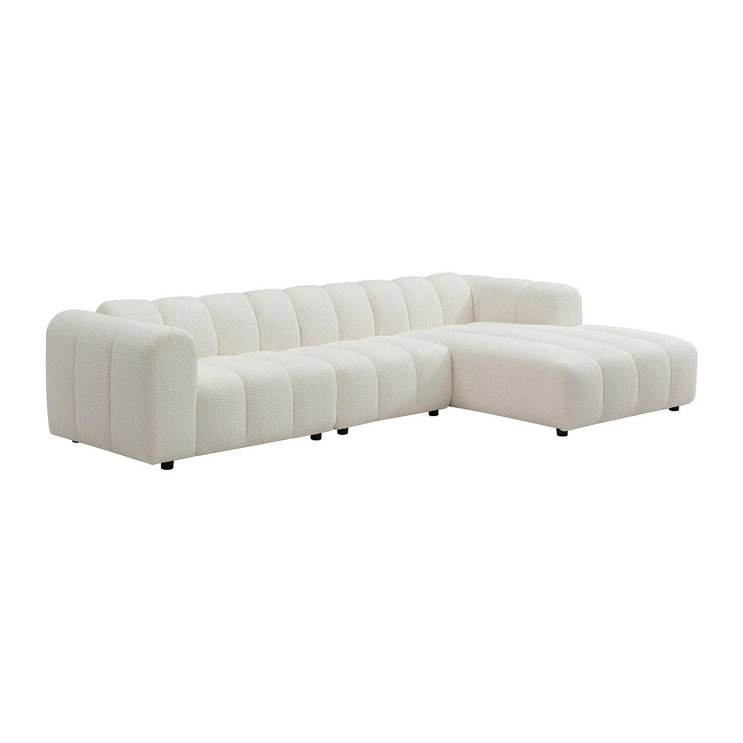 Vente-unique Modulierbares Sofa Jutini Gebrochenes Weiß 323 cm