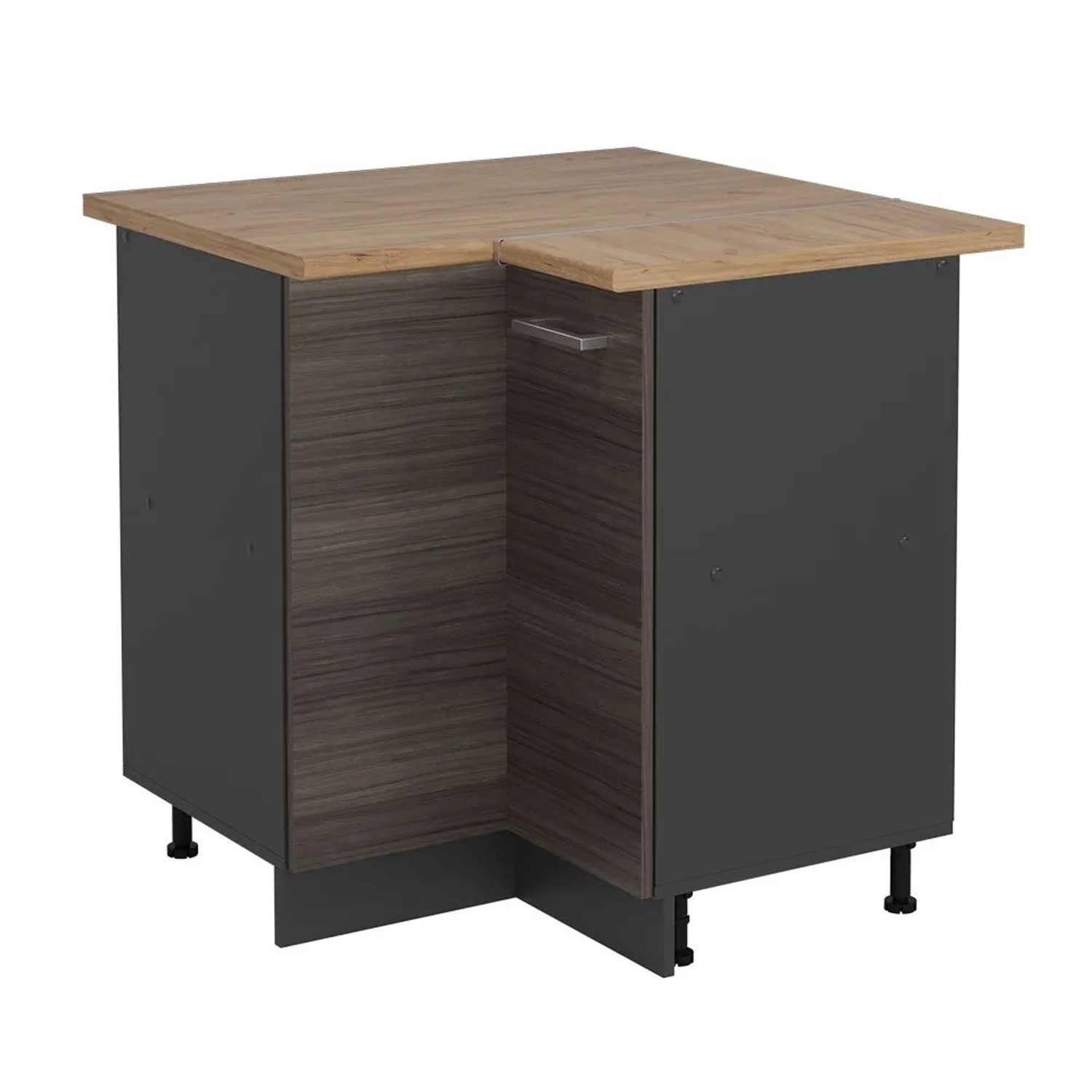 Vicco Eckunterschrank R-Line EdelGrau 76 x 82 AP Eiche Art Nr 53784
