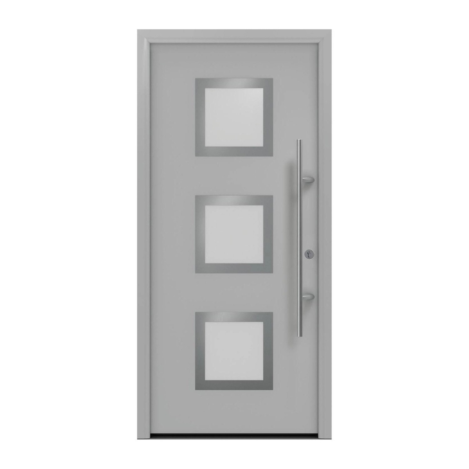 EcoStar Haustür Isopro Secur IPS 810S Weißaluminium 110 cm x 210 cm DIN R günstig online kaufen