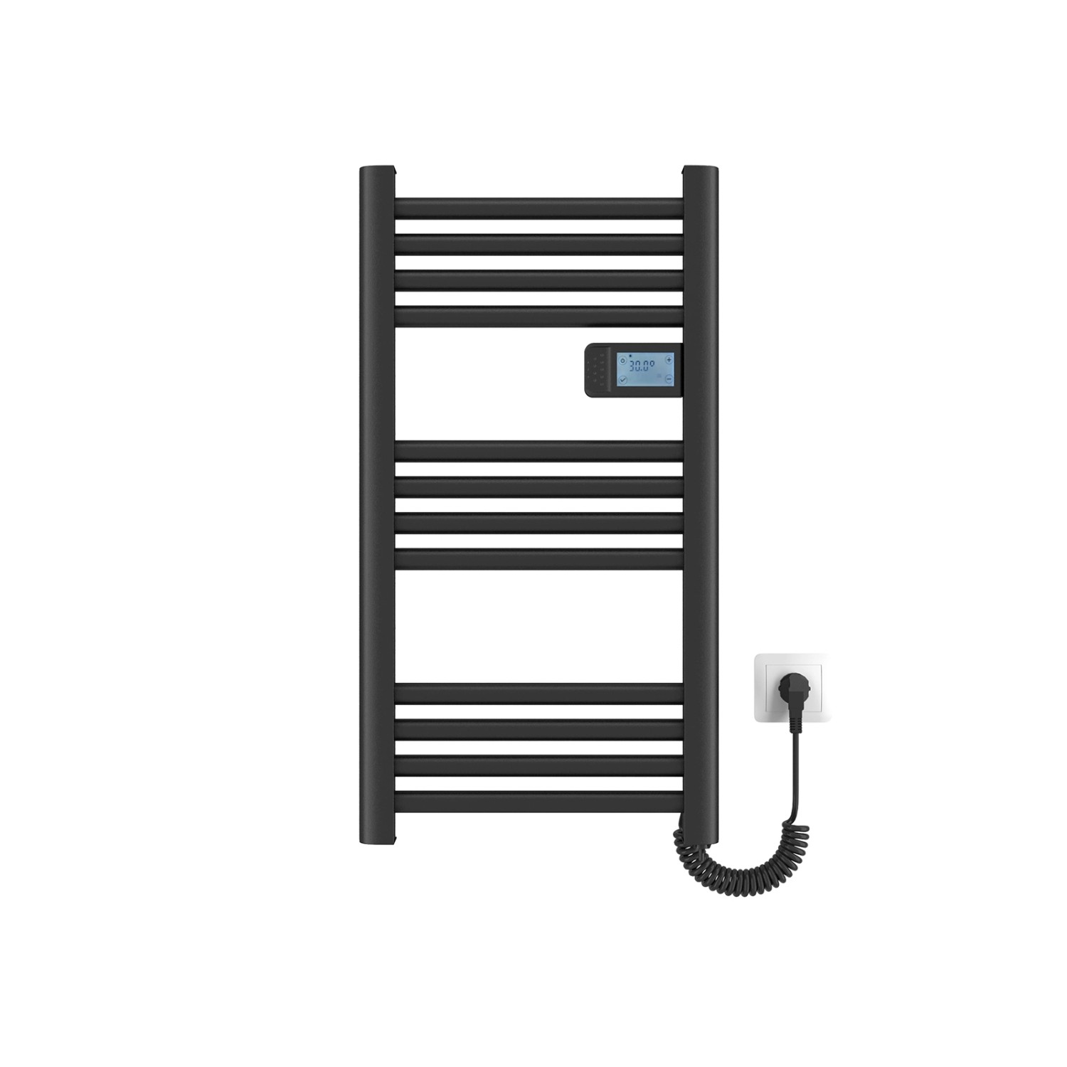 Emke Handtuchwärmer Elektrisch 75x40cm 180W Schwarz Heizkörper mit Thermost günstig online kaufen