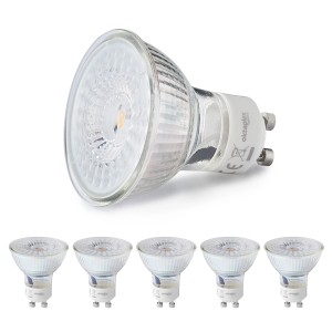 Oktaplex LED GU10 6er Set, 3-Stufen Dimmbar, 2700K Warmweiß, für Deckenleuchten.