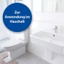 Bactazol Desinfektionsmittel 500ml im Badezimmer mit Toilette und Waschbecken.