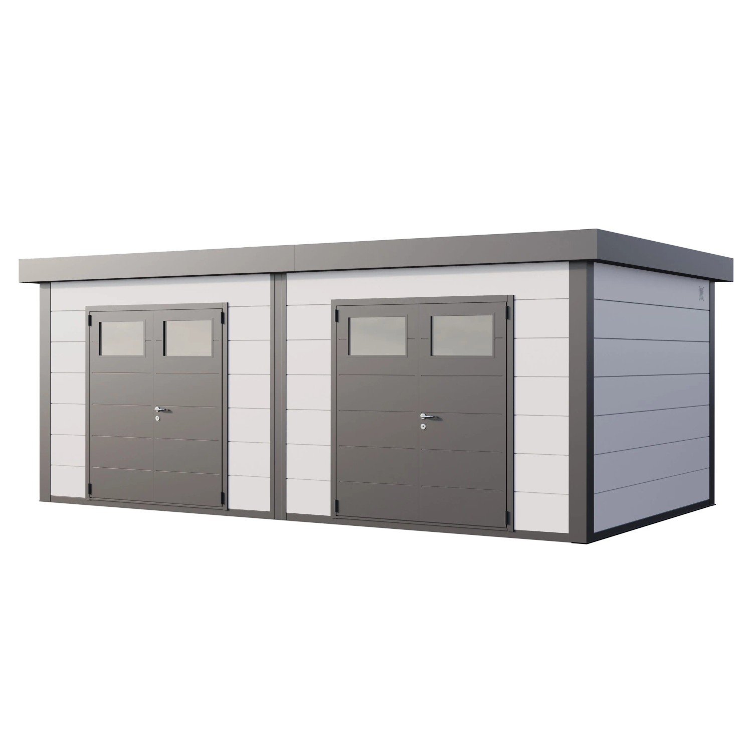 Gerätehaus Duo 3336+ Weiß 642 cm x 358 cm günstig online kaufen