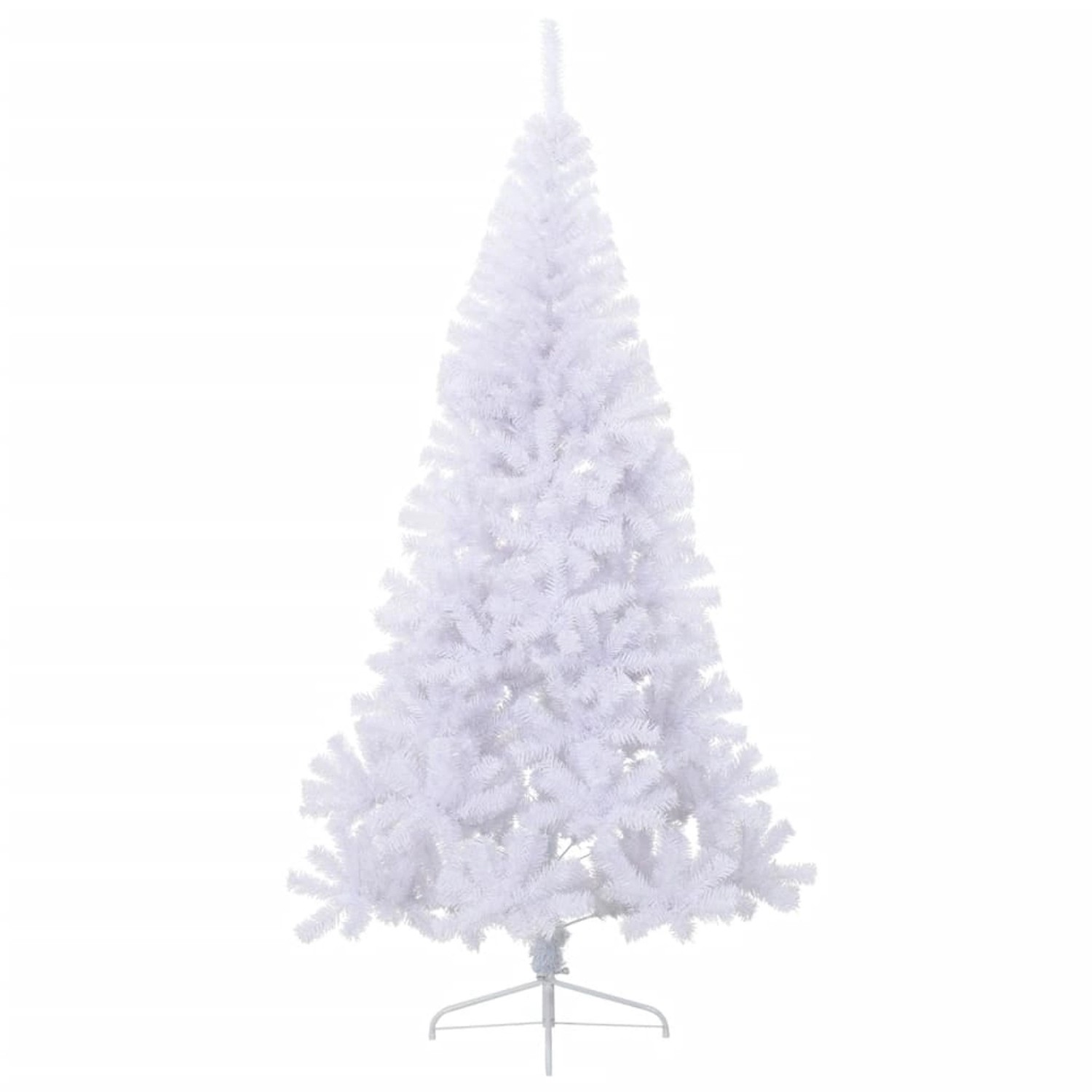 vidaXL Künstlicher Halber Weihnachtsbaum mit Ständer Weiß 210 cm PVC