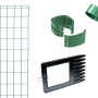 Metallzaun-Set Alberts Fix-Clip Pro, 122cm hoch, 25m lang, grün, zum Einbetonieren. Komplettset mit Zaun, Pfosten und Zubehör.
