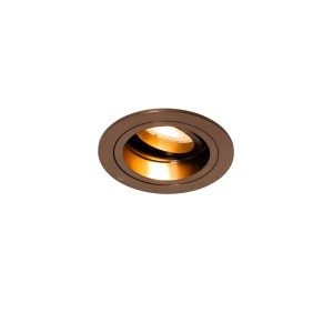 QAZQA Set mit 6 Einbaustrahlern Dunkelbronze Rund Verstellbar Chuck