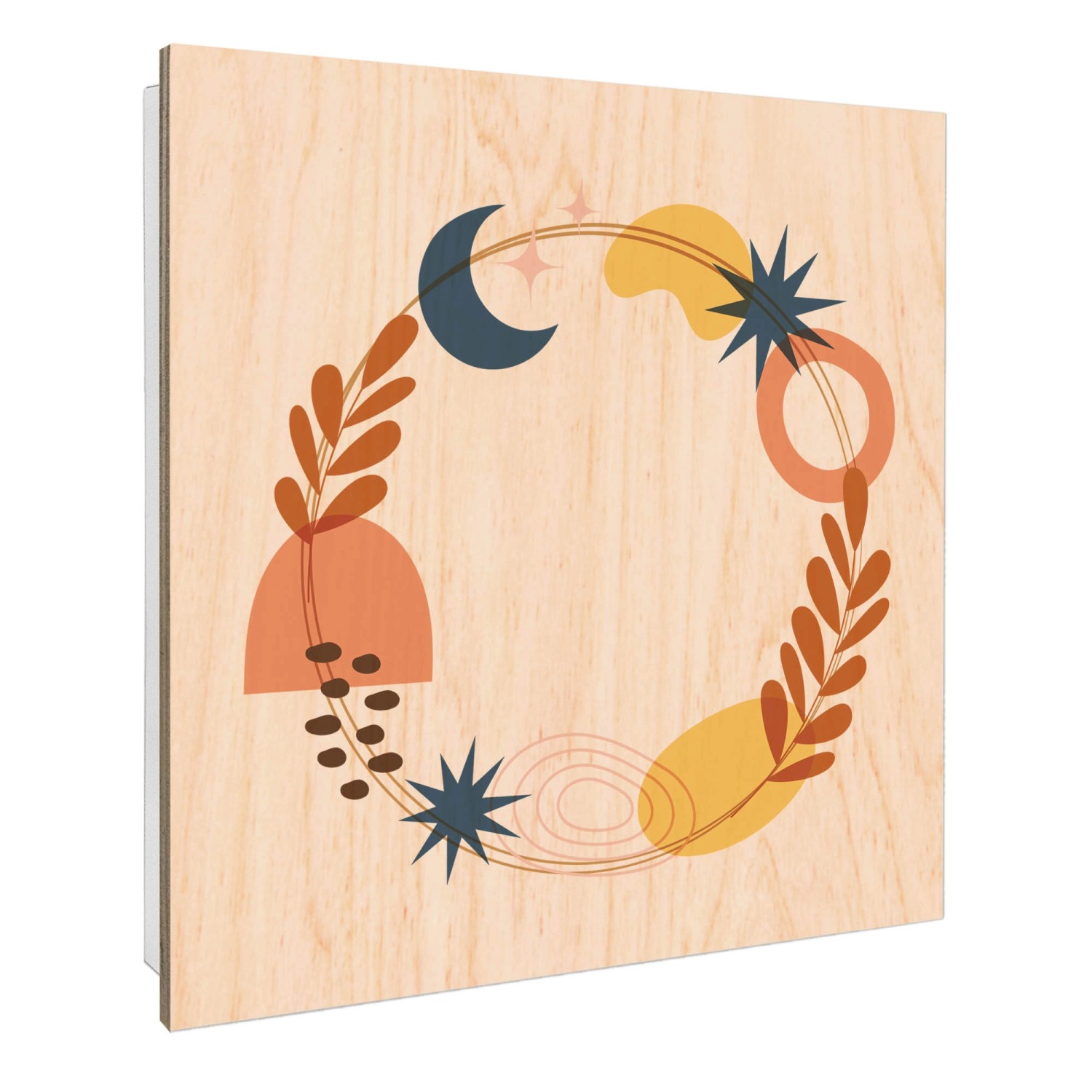 Banjado Schlüsselkasten mit Holzfront 30x30cm Weiß Scharnier Links 50 Haken günstig online kaufen