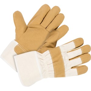 Arbeitshandschuhe in Braun-Beige, Größe 10 für Garten- und Heimwerkerarbeiten.