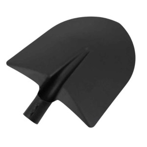 Schwarze Frankfurter Sandschaufel aus pulverbeschichtetem Stahl mit Aufbug. Robuster Schaufelkopf für Garten & steinige Böden.