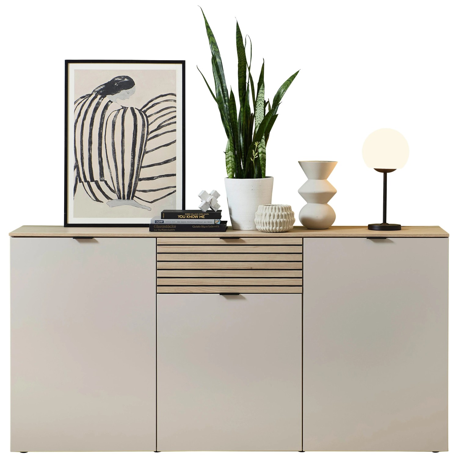 Premium Living Sideboard Memphis Eichefarben/Kaschmir