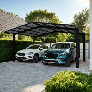 Ximax Alu Doppelcarport Linea Typ 80 Schwarz 546 x 495 cm Sonderfertigung