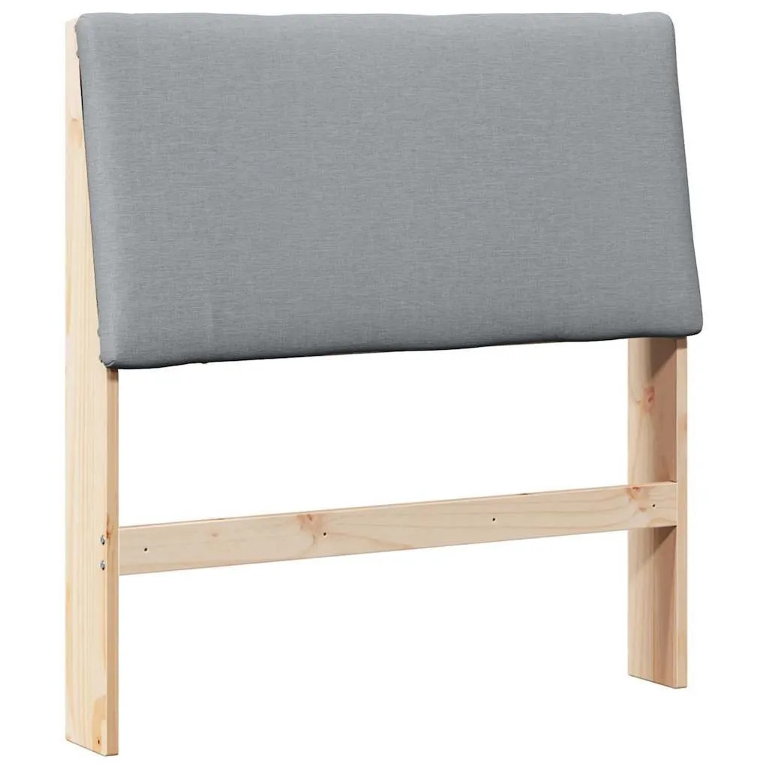 vidaXL Gepolstertes Kopfteil Hellgrau 100 cm Massives Kiefernholz 879299