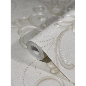 Glööckler Vliestapete Imperial mit floralen Ornamenten in Creme, Rolle