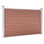 Brauner vidaXL Gartenzaun aus WPC, 180x105 cm, mit Aluminiumpfosten. Ideal zur Garteneingrenzung.