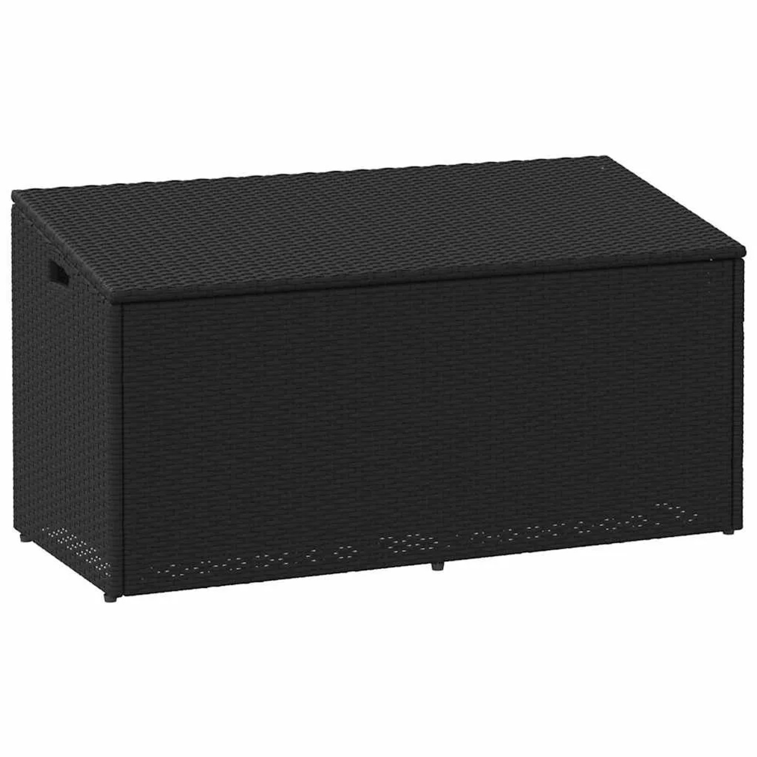 vidaXL Garten-Aufbewahrungsbox Schwarz 110 x 50 x 58 cm Poly Rattan 4104069