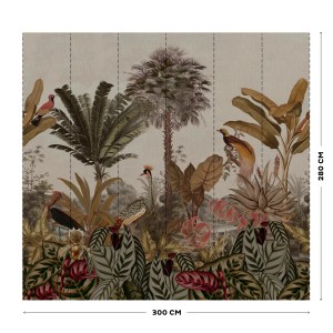 Mehrfarbige Art for the Home Fototapete Borneo (280x300cm) mit Dschungelmotiv.