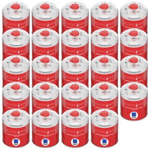 24er-Pack Evocamp Propan Butan Gaskartuschen, 450g Schraubkartuschen mit Eurogewinde für Campingkocher.