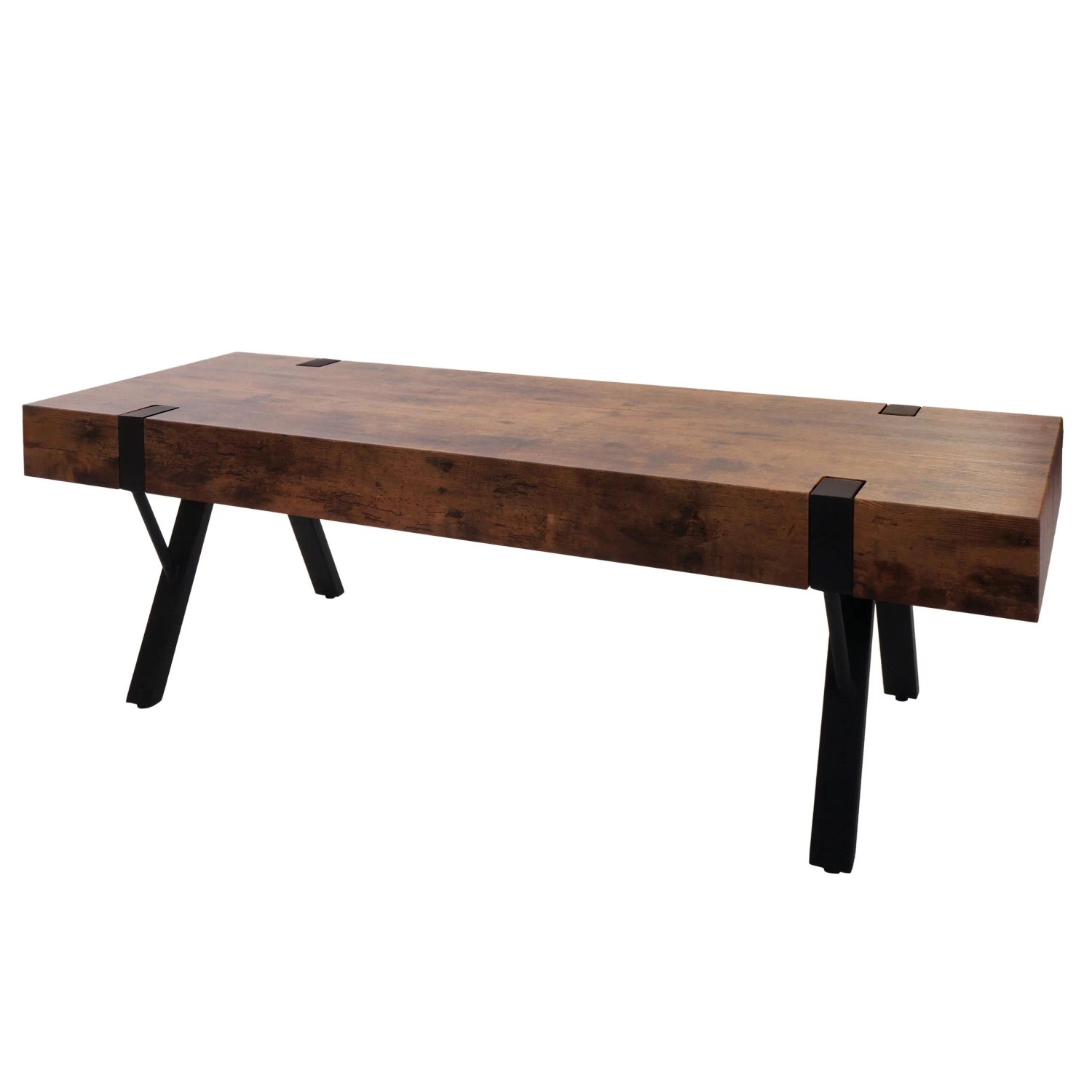 MCW TV-Rack L54 Metall 42x120x40cm Dunkle Wildeiche