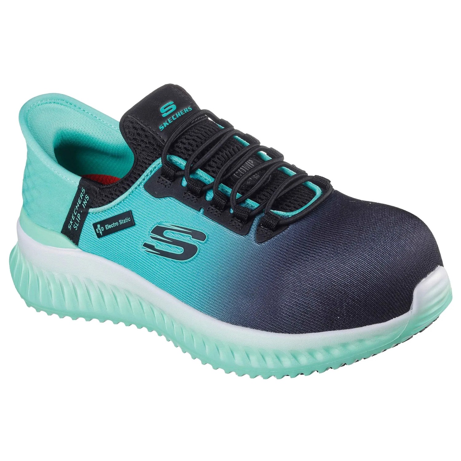 Skechers Sicherheitsschuhe Ombray Tilido Damen S1PL Gr. 36 Schwarz-Türkis
